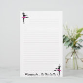 Mustache... Naar de ballet Briefpapier (Staand voorkant)