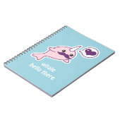 Mustache Narwhal Notitieboek (Linkerzijde)