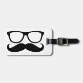 Mustache Nerd Bagagelabel (Voorkant horizontaal)