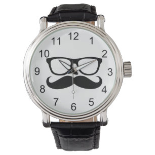 Mustache Nerd Horloge