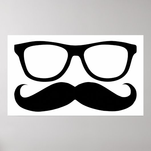 Mustache Nerd Poster (Voorkant)