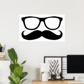 Mustache Nerd Poster (Thuiskantoor)
