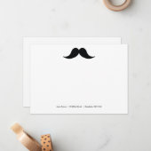 Mustache Note Cards Notitiekaartje (Voorkant / Achterkant in situ)