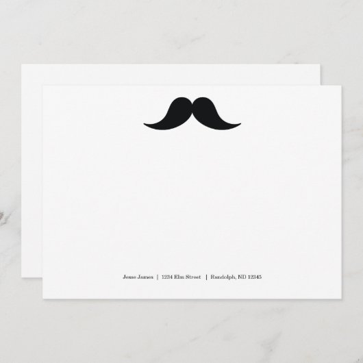 Mustache Note Cards Notitiekaartje (Voorkant / Achterkant)