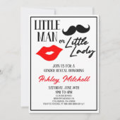 Mustache of lippenstift Dame of Man Geslacht onthu Kaart (Voorkant)