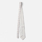 Mustache on Beige Necktie Tie Stropdas (Achterkant)