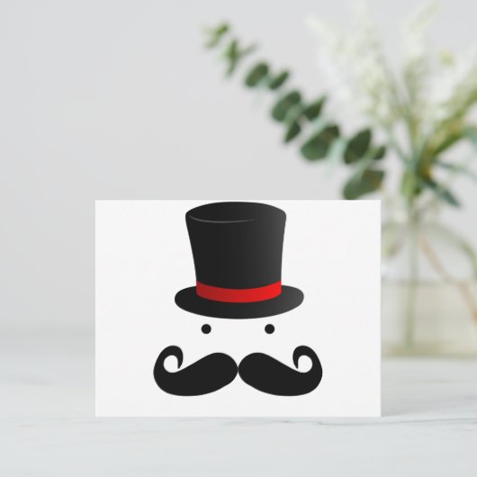 Mustache-ontwerp Briefkaart (Staand voorkant)
