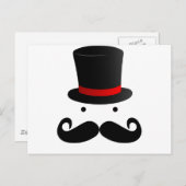 Mustache-ontwerp Briefkaart (Voorkant / Achterkant)