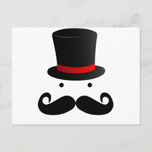 Mustache-ontwerp Briefkaart (Voorkant)