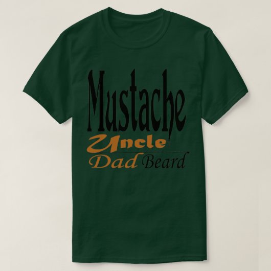 Mustache oom Dad Beard T-shirt (Design voorkant)