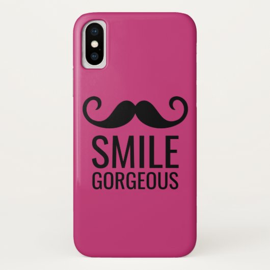 Mustache op ELKE KLEUR Case-Mate iPhone Case (Achterkant)