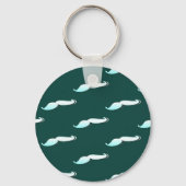 Mustache op groen sleutelhanger (Voorkant)