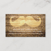 Mustache op hout visitekaartje (Achterkant)