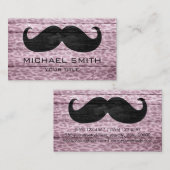 Mustache op leopard Wood Textuur #5 Visitekaartje (Voorkant / Achterkant)