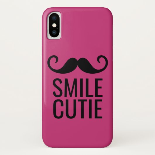Mustache op roze - OM HET EVEN WELKE AchtergrondKw Case-Mate iPhone Case (Achterkant)