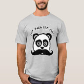 Mustache Panda laat ze yams eten T-shirt (Voorkant)