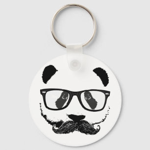 Mustache Pandaz in da disco Sleutelhanger