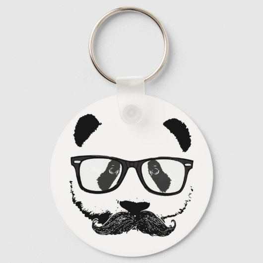 Mustache Pandaz in da disco Sleutelhanger (Voorkant)