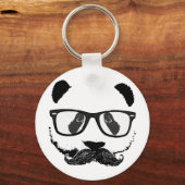Mustache Pandaz in da disco Sleutelhanger (Voorkant)