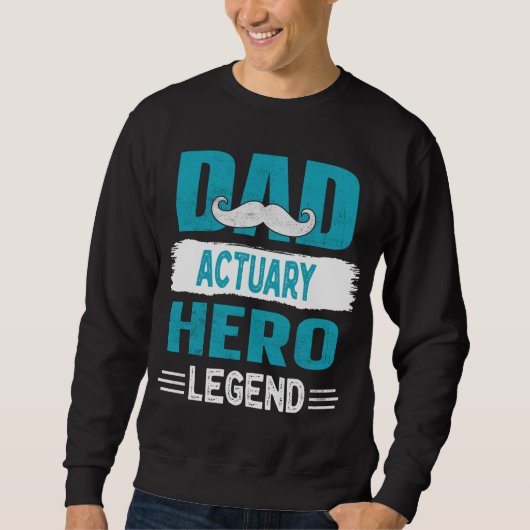 Mustache Papa Actuary Hero Legend Vader's Gift Trui (Voorkant)