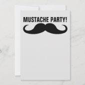 MUSTACHE PARTIJ!UITNODIGINGEN. JE PERSONEELT KAART (Voorkant)