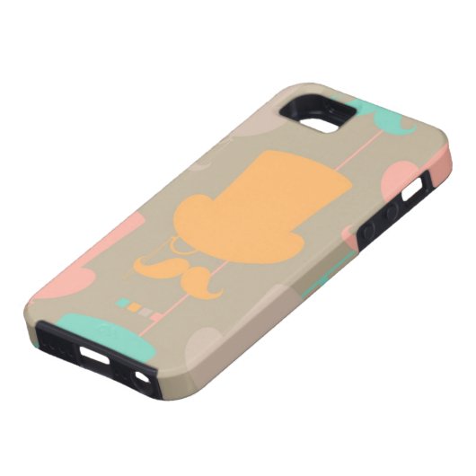 Mustache patroon 2 Case-Mate iPhone case (Onderkant)