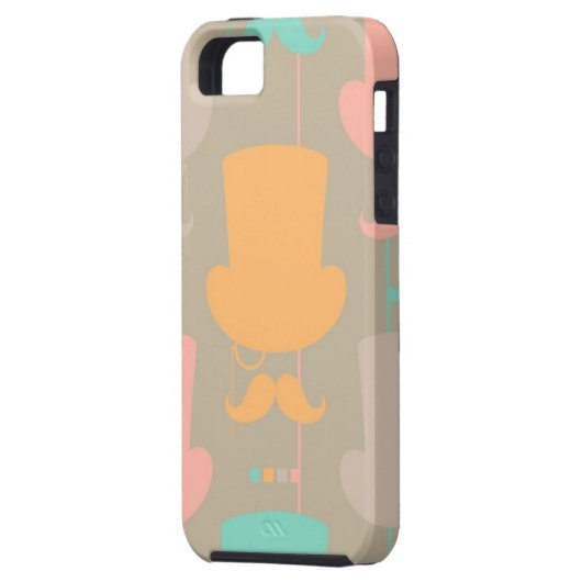 Mustache patroon 2 Case-Mate iPhone case (Achterkant Links)