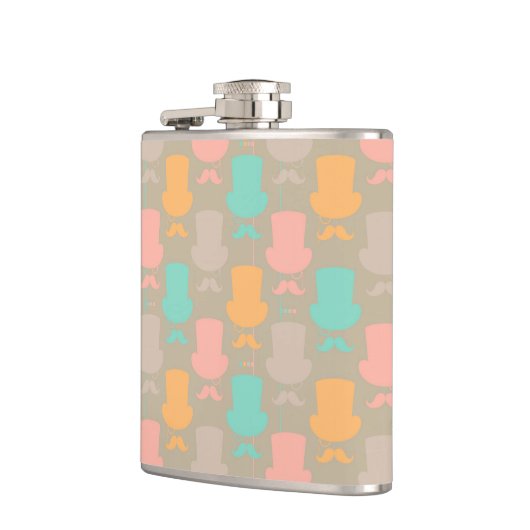 Mustache patroon 2 heupfles (Links)