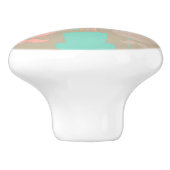 Mustache patroon 2 keramische knop (Zijkant)