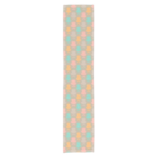 Mustache patroon 2 korte tafelloper (Voorkant)