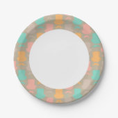 Mustache patroon 2 papieren bordje (Voorkant)