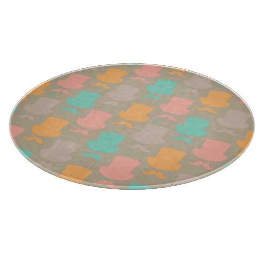 Mustache patroon 2 snijplank (Hoek)