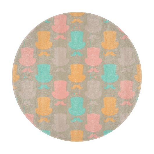 Mustache patroon 2 snijplank (Voorkant)