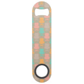 Mustache patroon 2 speed flessenopener (Voorkant)