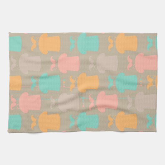 Mustache patroon 2 theedoek (Horizontaal)