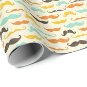 Mustache patroon 3 cadeaupapier (Rol Hoek)