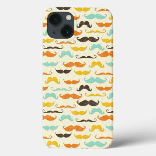 Mustache patroon 3 iPhone 13 hoesje