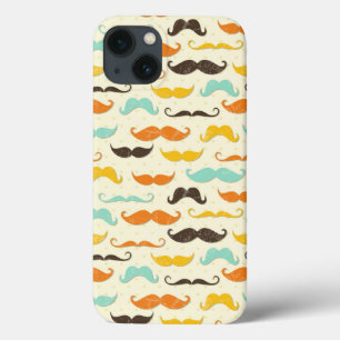 Mustache patroon 3 iPhone 13 hoesje