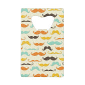 Mustache patroon 3 creditkaart flessenopener (Voorkant)