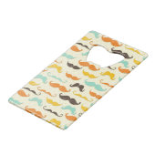 Mustache patroon 3 creditkaart flessenopener (Achterkant Gekanteld)