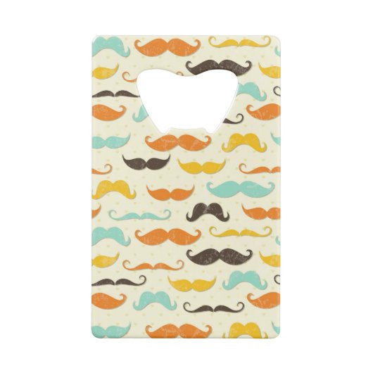 Mustache patroon 3 creditkaart flessenopener (Achterkant)