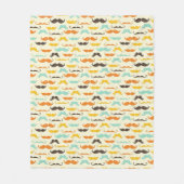 Mustache patroon 3 fleece deken (Voorkant)