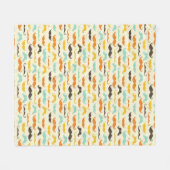 Mustache patroon 3 fleece deken (Voorkant (Horizontaal))