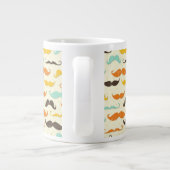 Mustache patroon 3 grote koffiekop (Achterkant)