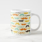Mustache patroon 3 grote koffiekop (Rechts)