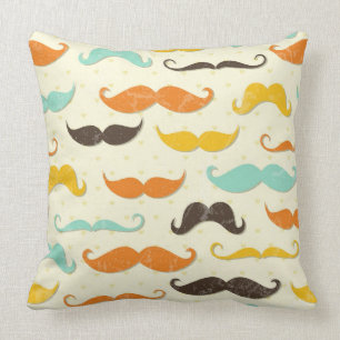 Mustache patroon 3 kussen