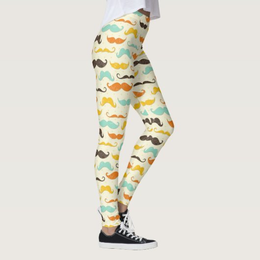 Mustache patroon 3 leggings (Rechts)