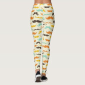 Mustache patroon 3 leggings (Achterkant)