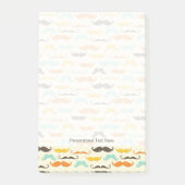 Mustache patroon 3 post-it® notes (Voorkant)