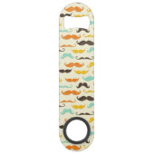 Mustache patroon 3 speed flessenopener (Achterkant)